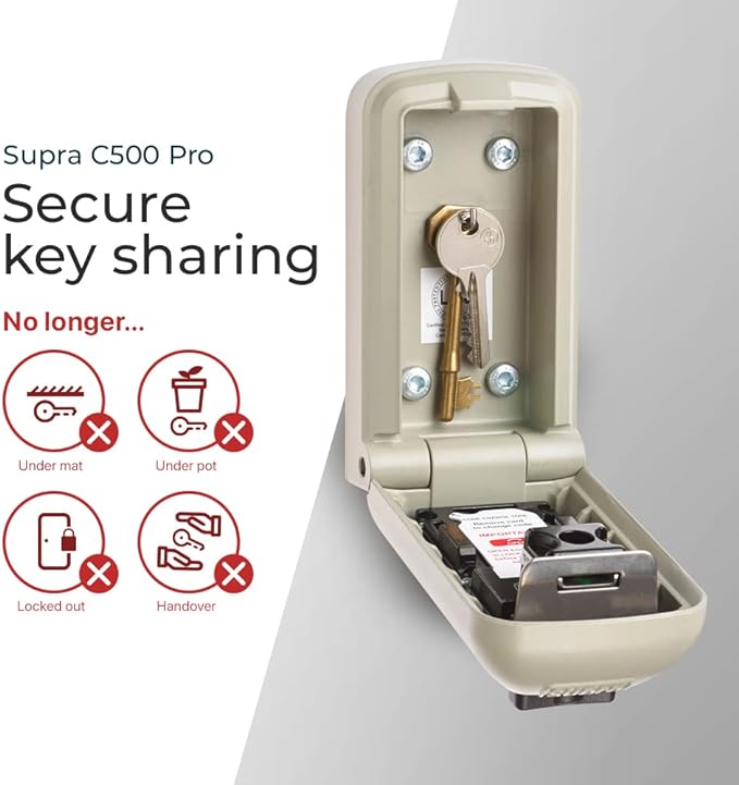 SUPRA C500 Pro Key Safe (2nd Generation) - High Security Police Preferred Outdoor Key Storage Device